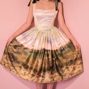 Labyrinth Renaissance Artwork Dress - Micheline Pitt SZ Large